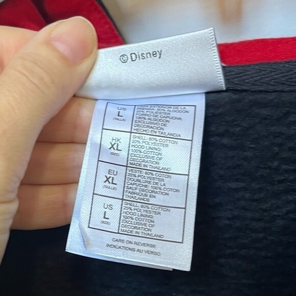 Disney Parks Signature  Minnie Mouse Hoodie in Black and Res L - Picture 11 of 14